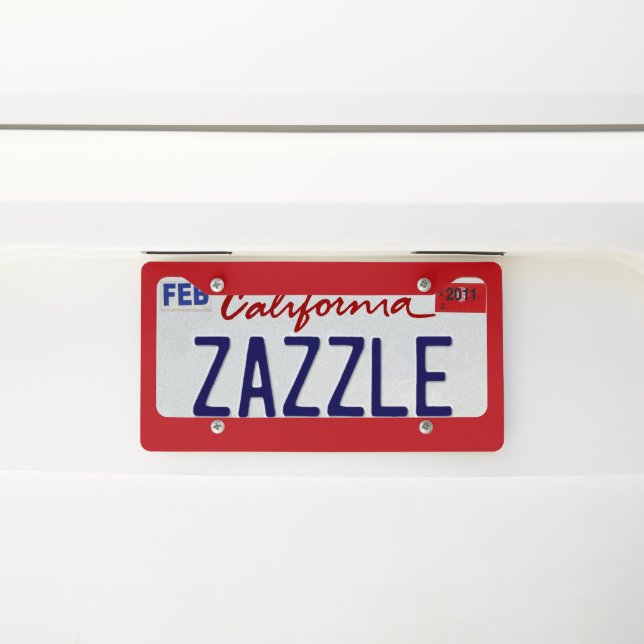 Montenegro flag license plate frame (On Car)