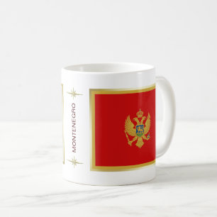 Montenegro Flag + Map Mug