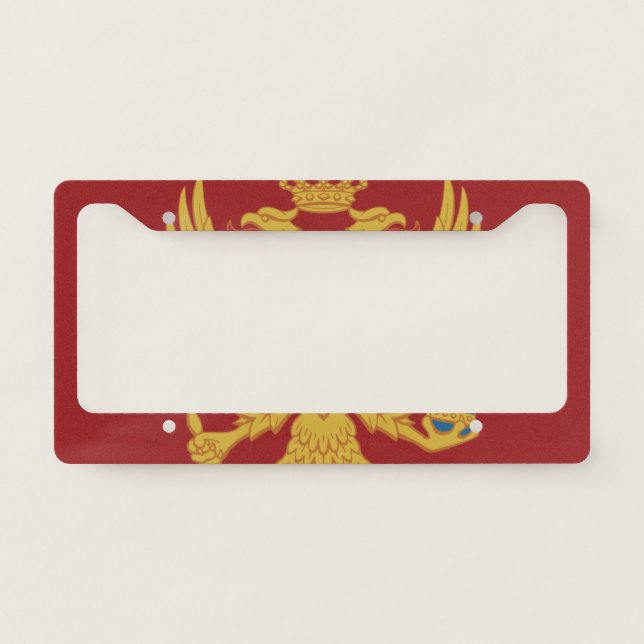 Montenegro Flag, Montenegrin Country Patriotic License Plate Frame (Front)