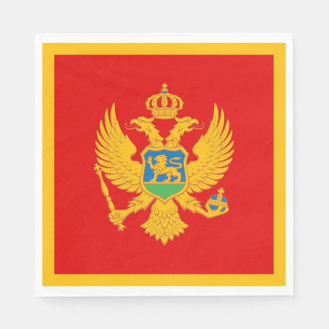 Montenegro Flag Napkins (Front)
