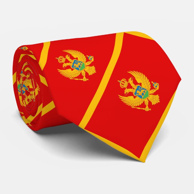 Montenegro Flag Neck Tie (Rolled)