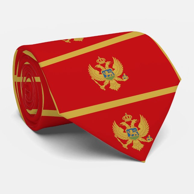 Montenegro Flag Neck Tie (Rolled)