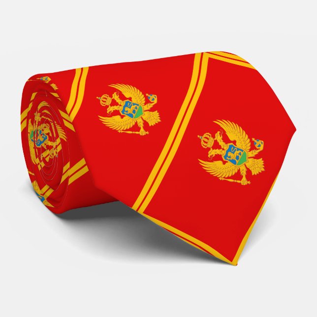 Montenegro Flag Neck Tie (Rolled)