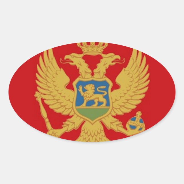 Montenegro Flag Oval Sticker (Front)