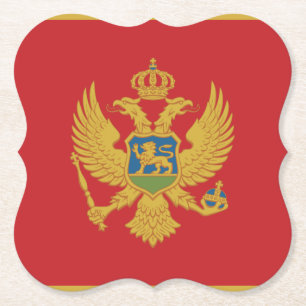 Montenegro Flag Paper Coaster
