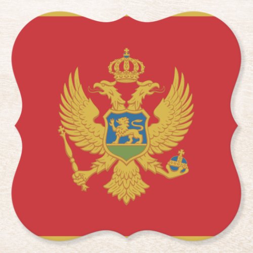 Montenegro Flag Paper Coaster