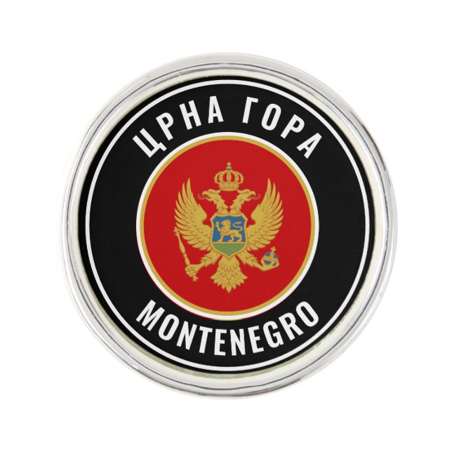 Montenegro Flag Patriotic Lapel Pin (Front)