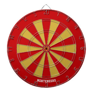 Montenegro Flag Patriot's Bullseye Dart Board