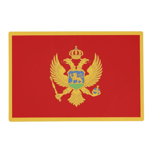 Montenegro flag placemat (Front)