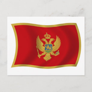 Montenegro Flag Postcard