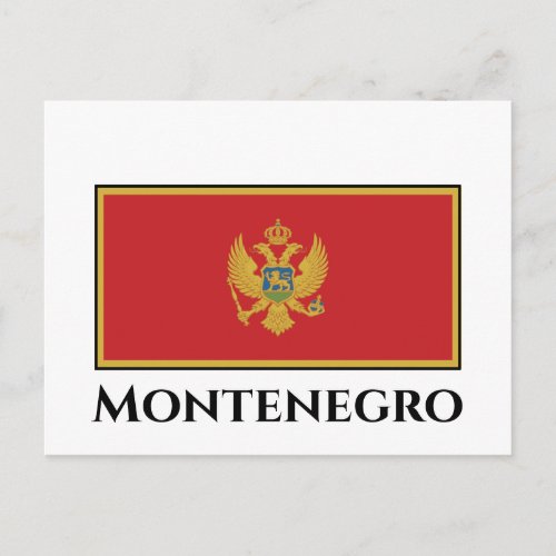 Montenegro Flag Postcard