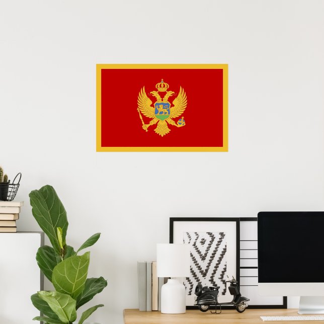 Montenegro flag poster (Home Office)