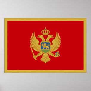 Montenegro Flag Poster
