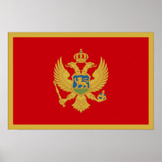 Montenegro Flag Poster