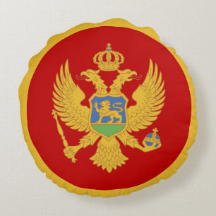 Montenegro flag round pillow