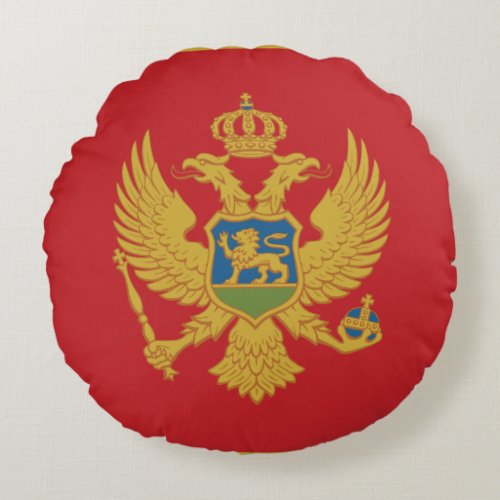 Montenegro Flag Round Pillow