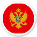Montenegro Flag Round Sticker