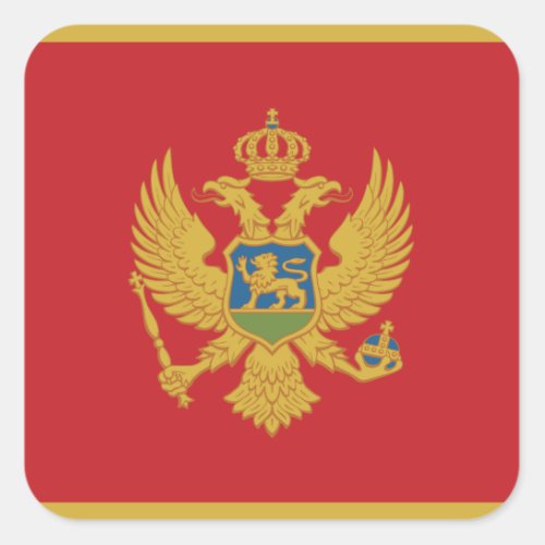 Montenegro Flag Square Sticker
