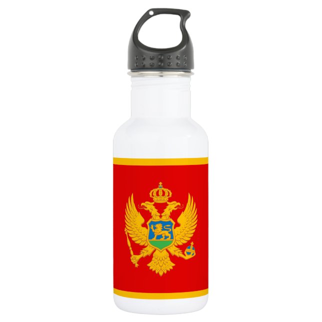 Montenegro Flag Stainless Steel Water Bottle (Front)