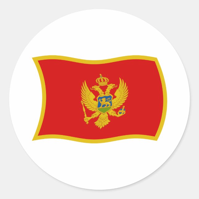 Montenegro Flag Sticker (Front)