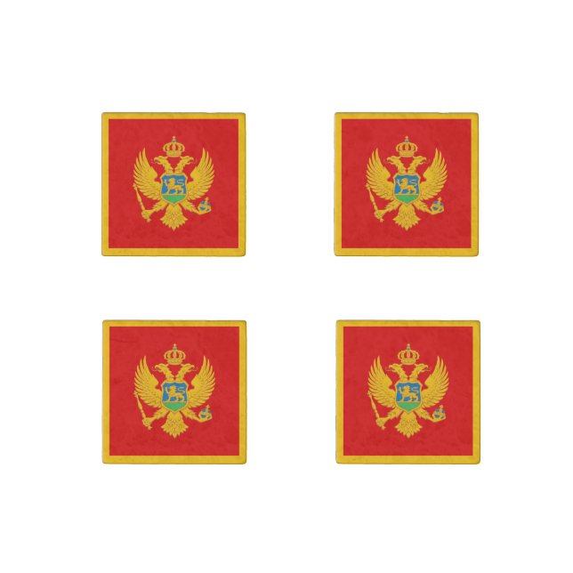 Montenegro Flag Stone Magnet (Front)