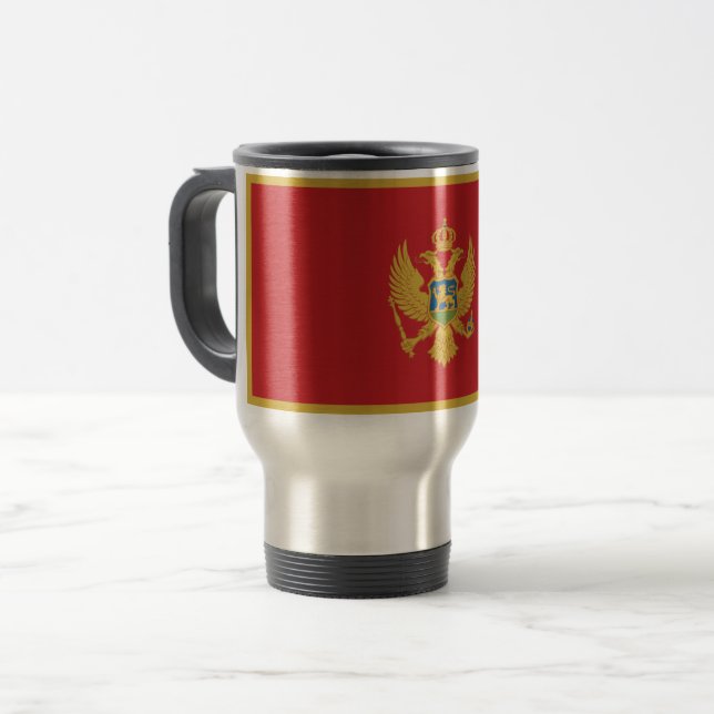 Montenegro Flag Travel Mug (Front Left)