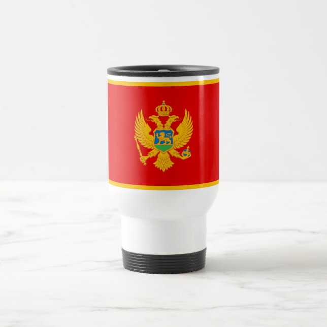 Montenegro Flag Travel Mug (Center)