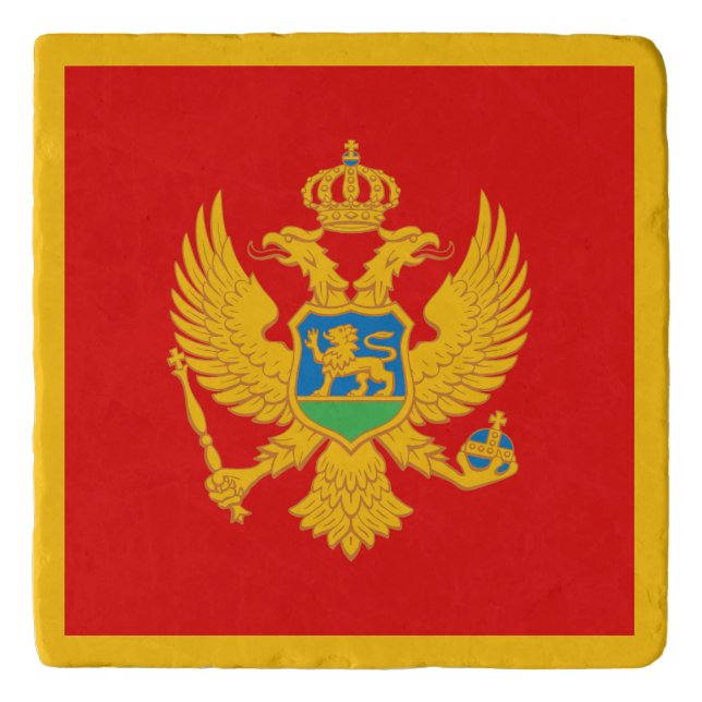 Montenegro Flag Trivet (Front)