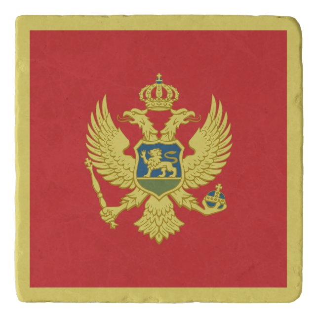 Montenegro Flag Trivet (Front)