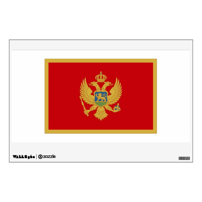 Montenegro flag wall decal (Front)