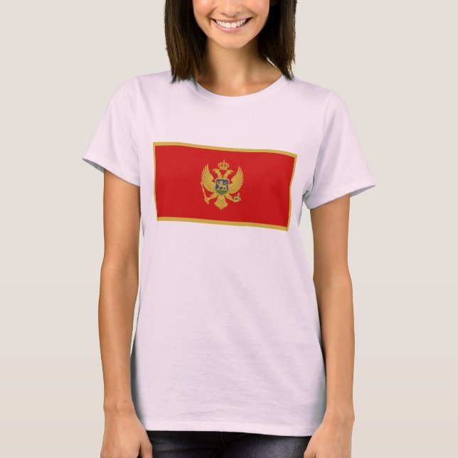 Montenegro Flag x Map T-Shirt (Front)