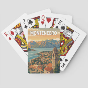 Montenegro Illustration Travel Art Vintage Poker Cards