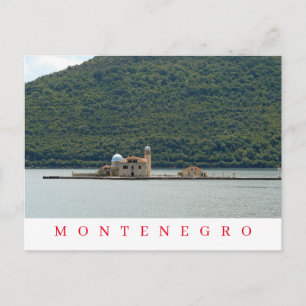 Montenegro island church view postcard