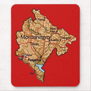 Montenegro Map Mousepad