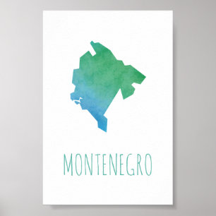 Montenegro Map Poster