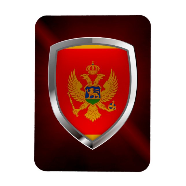 Montenegro Metallic Emblem Magnet (Vertical)
