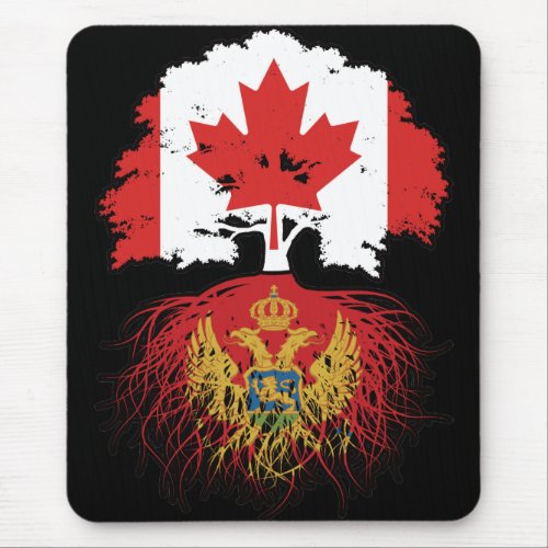 Montenegro Montenegrin Canadian Canada Tree Roots Mouse Pad