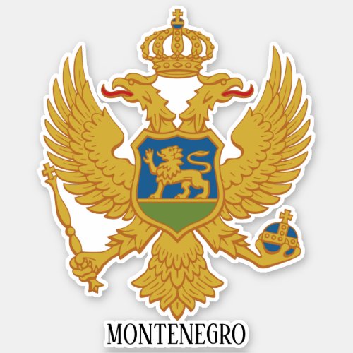 Montenegro National Coat Of Arms Patriotic Sticker