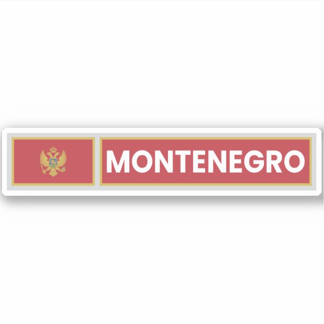 Montenegro National Flag Sticker (Front)