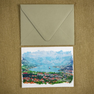 Montenegro Panorama View Travel Postcard