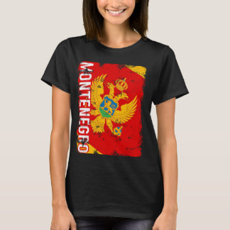 Montenegro Pride Montenegrin Flag Roots Heritage T-Shirt