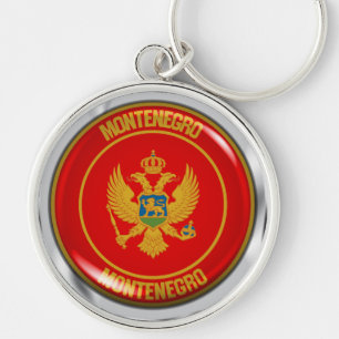 Montenegro Round Emblem Keychain
