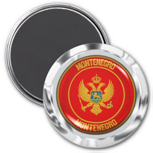 Montenegro Round Emblem Magnet