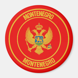 Montenegro Round Emblem Magnet