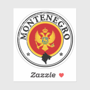 Montenegro Seal Sticker Round Flag For Laptop Book