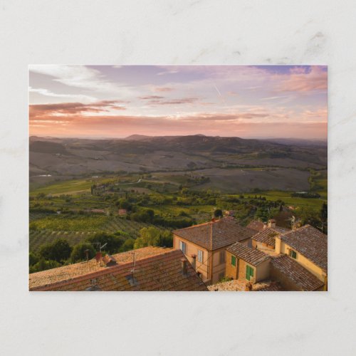 Montepulciano Italy Landscape Vineyards and Homes Postcard