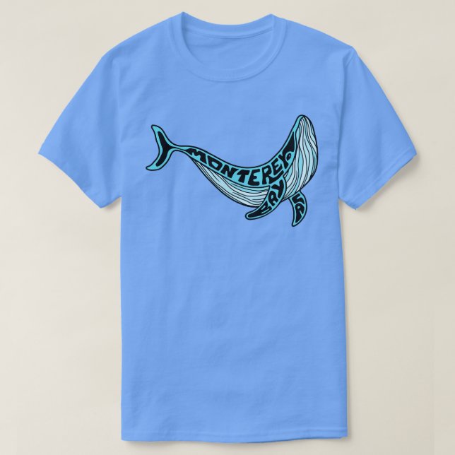 Monterey Bay CA Whale T-Shirt (Design Front)