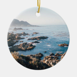 Monterey Bay California Coastal Landscape Scenic Ceramic Ornament