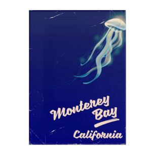 Monterey Bay California Jelly vintage travel Acrylic Print