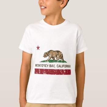 Monterey Bay California State Flag T-shirt by LgTshirts at Zazzle